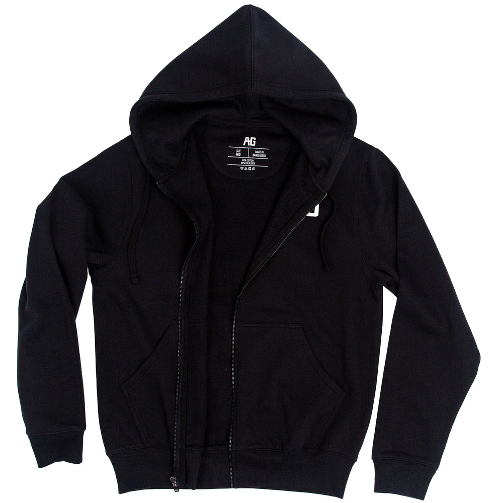 black full zip ag hoodie farm jacket ranch jacket cotton hoodie