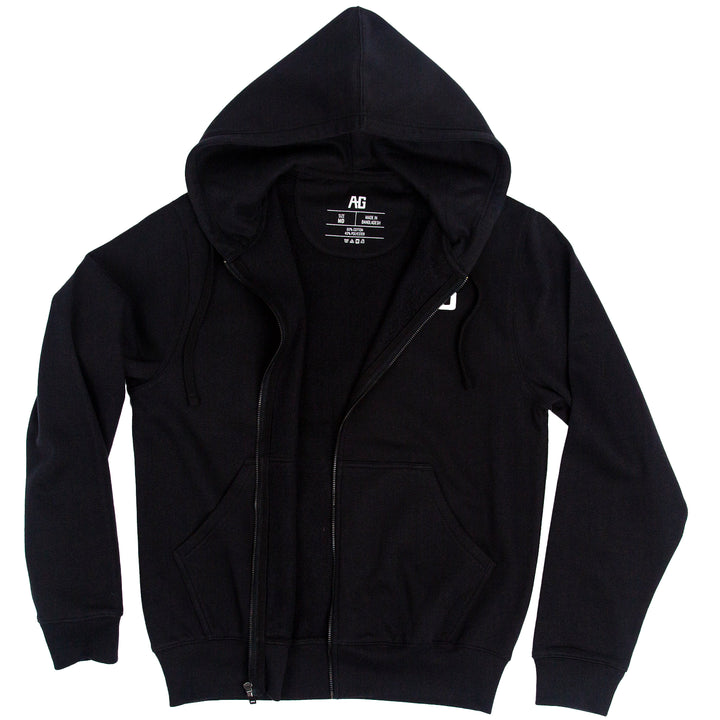 black full zip ag hoodie farm jacket ranch jacket cotton hoodie