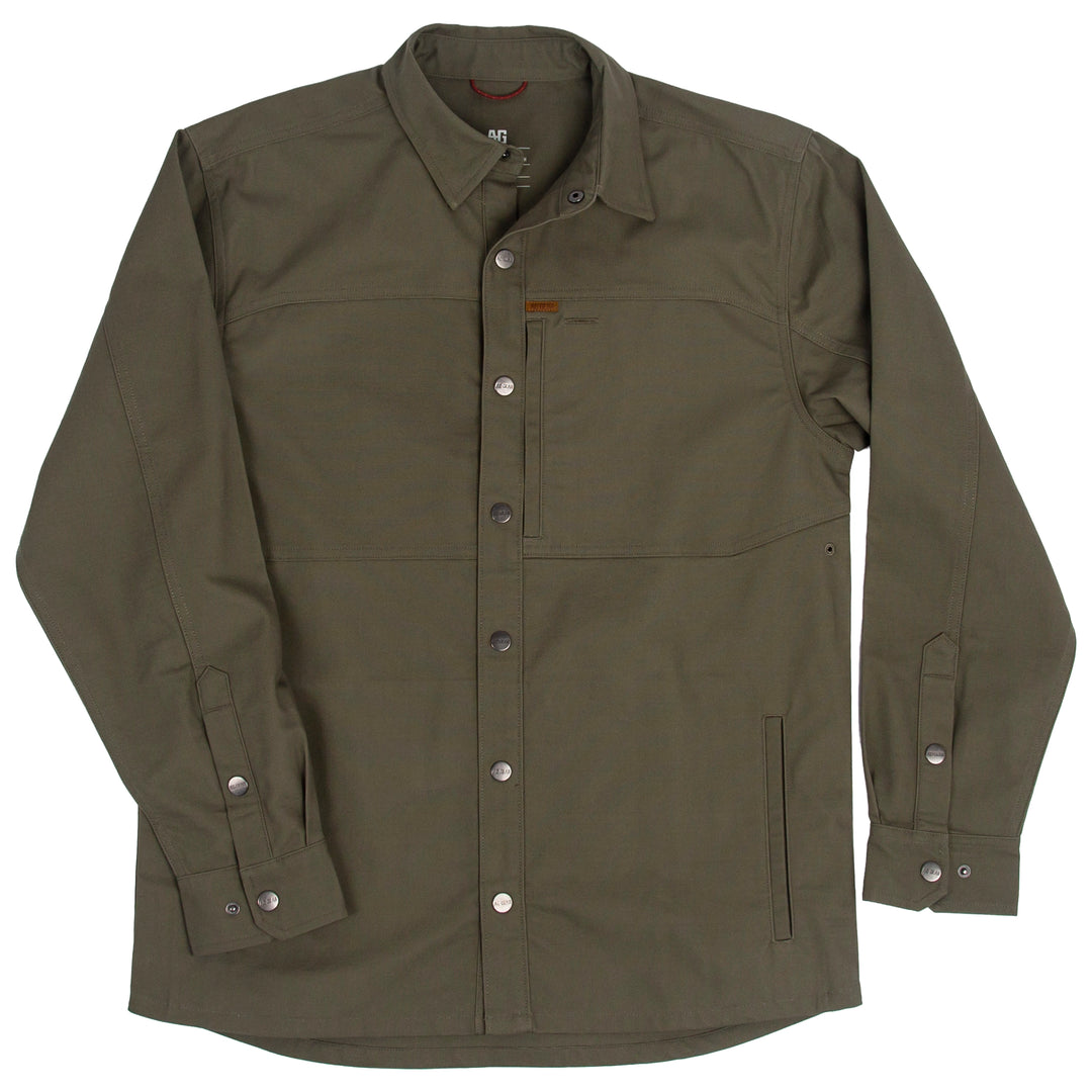 farmhand cotton overshirt shirt jack button farm jacket ranch jacket moss