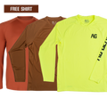 Farm Pro Long Sleeve 3 for 2 - Brick, Coyote, HighVis Yellow