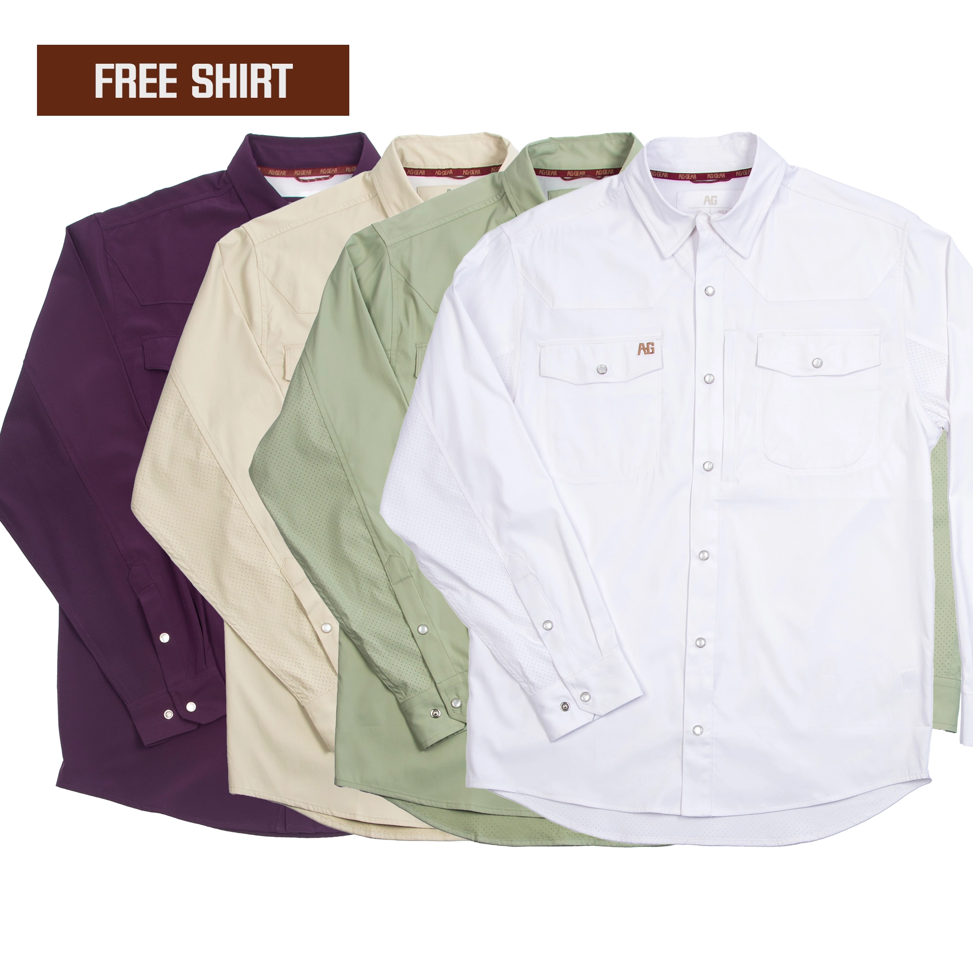 Stockyard Long Sleeve 4 for 3 - Khaki, Pennant, Sage, White