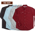 Stockyard Long Sleeve 4 for 3 - Maroon, Light Grey, Ice Blue, Coffee